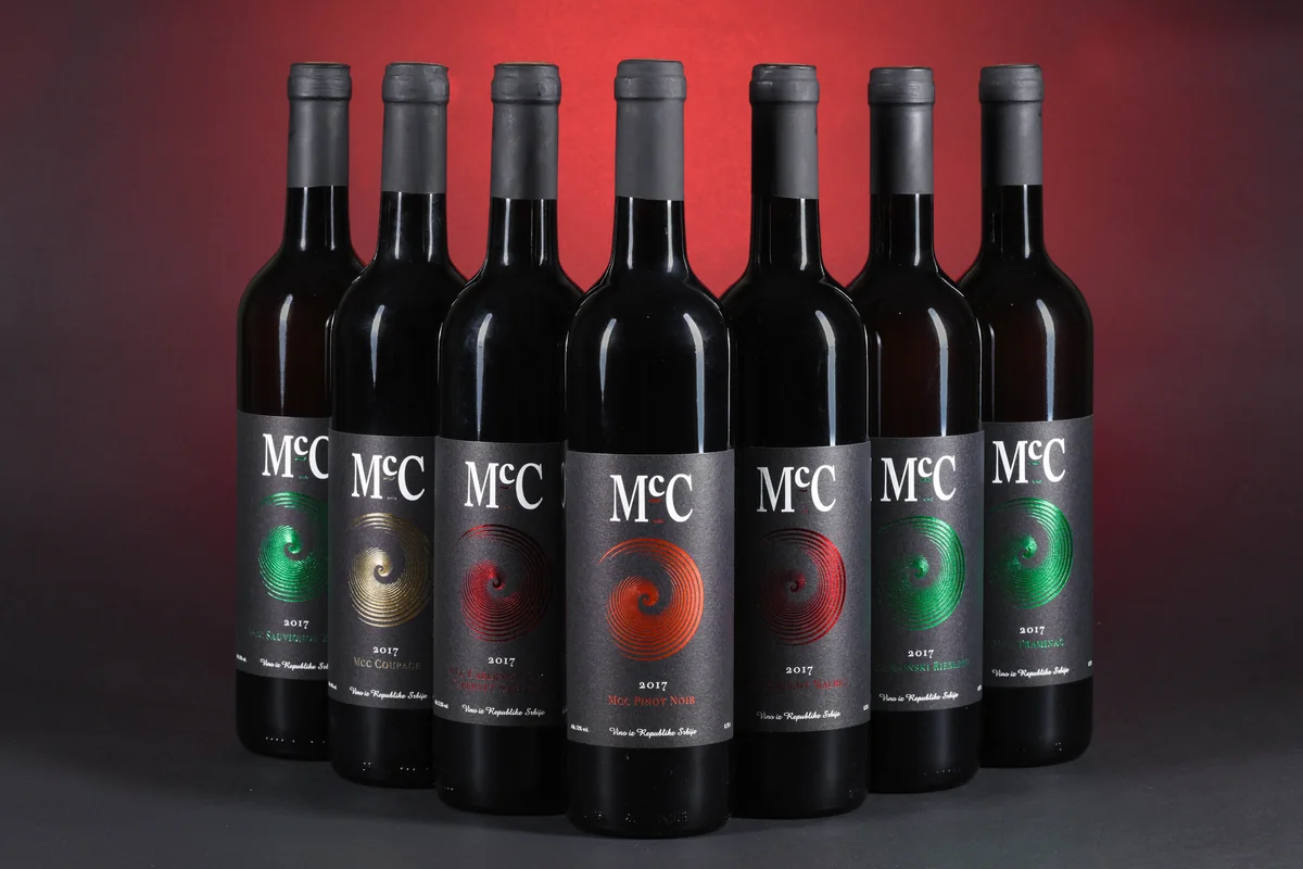 The current McCulloch Wines bottle collection